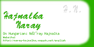 hajnalka naray business card